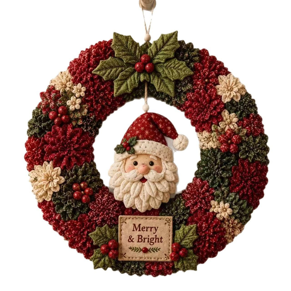 Punch Needle Christmas Wreath Kit