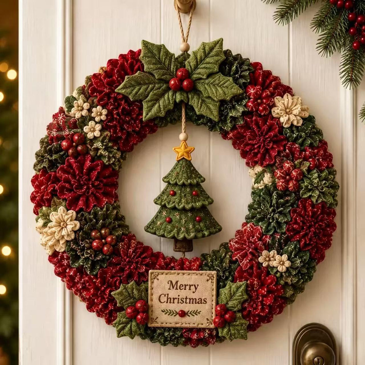 Punch Needle Christmas Wreath Kit