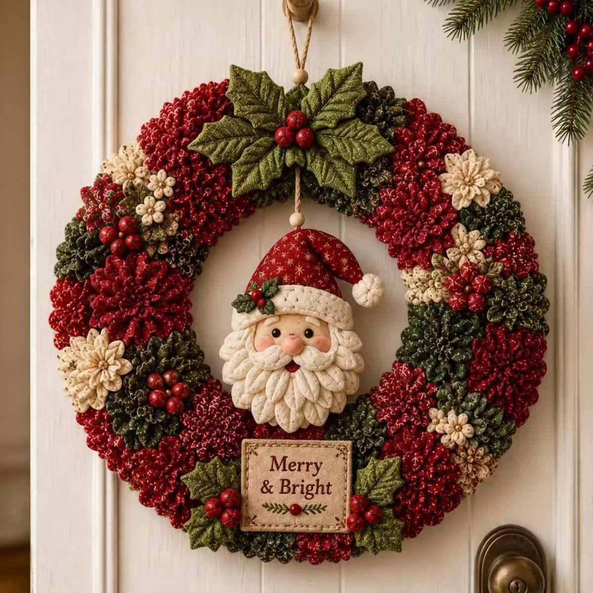 Punch Needle Christmas Wreath Kit
