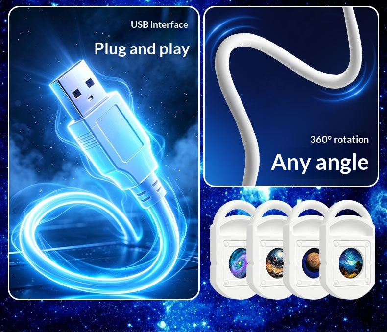USB Star Projector Night Light (24 Slides)