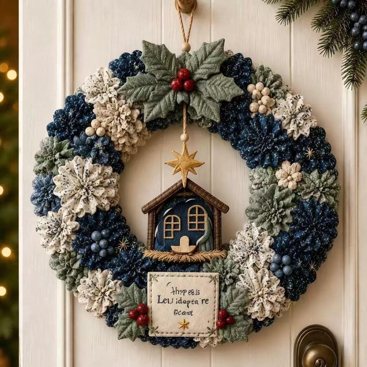 Punch Needle Christmas Wreath Kit