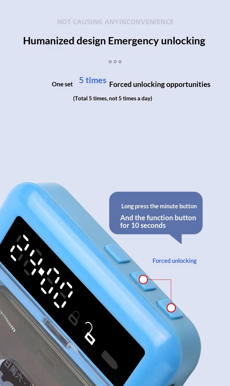 Transparent phone lock box with timer