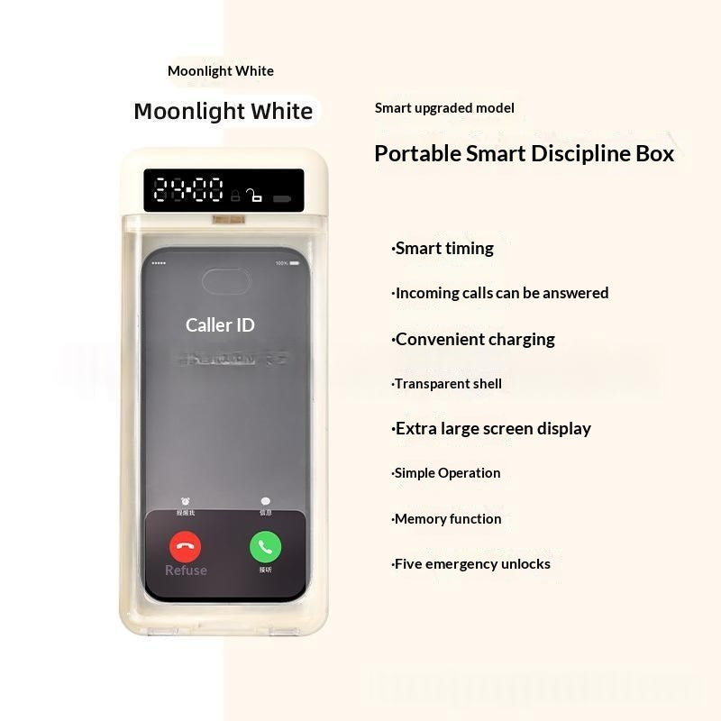 Transparent phone lock box with timer
