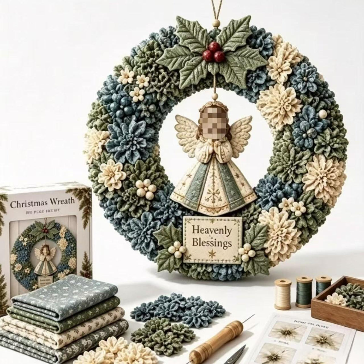 Punch Needle Christmas Wreath Kit