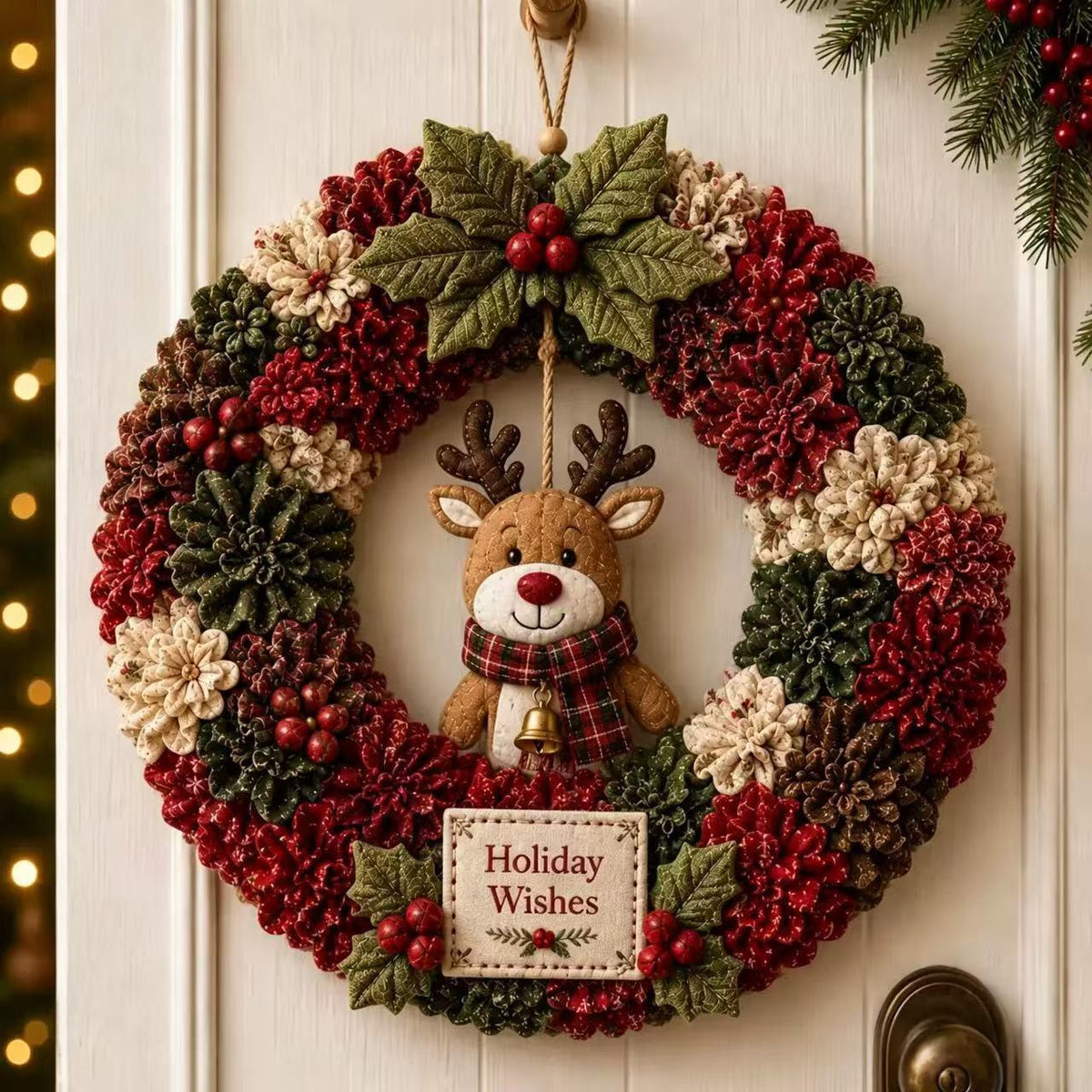 Punch Needle Christmas Wreath Kit