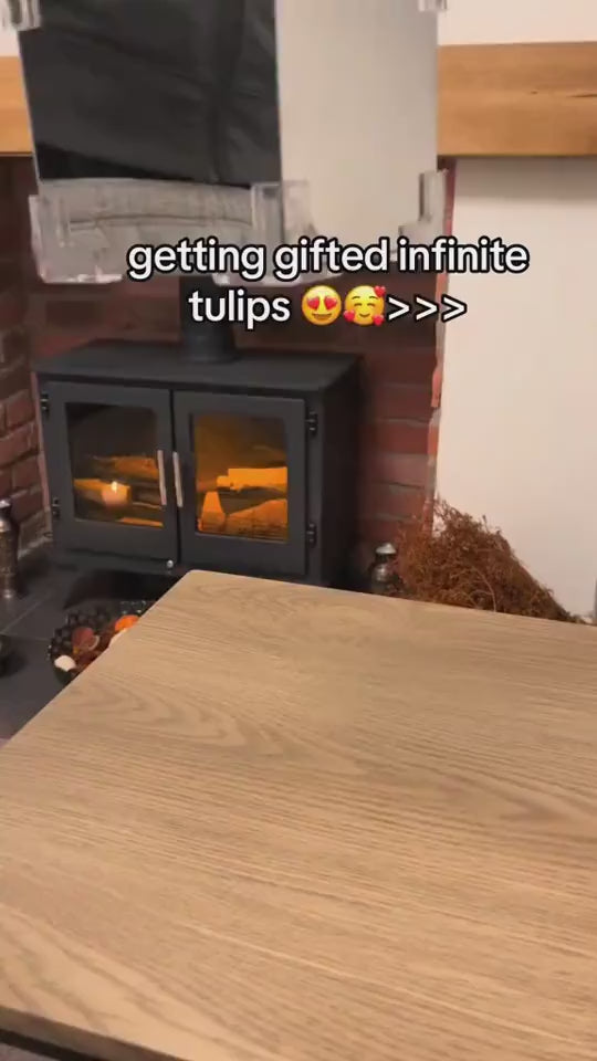 DIY Tulip Lamp Kit glowing